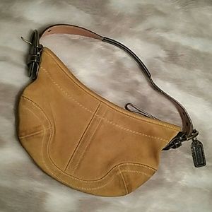 Coach Suede Mustard Handbag